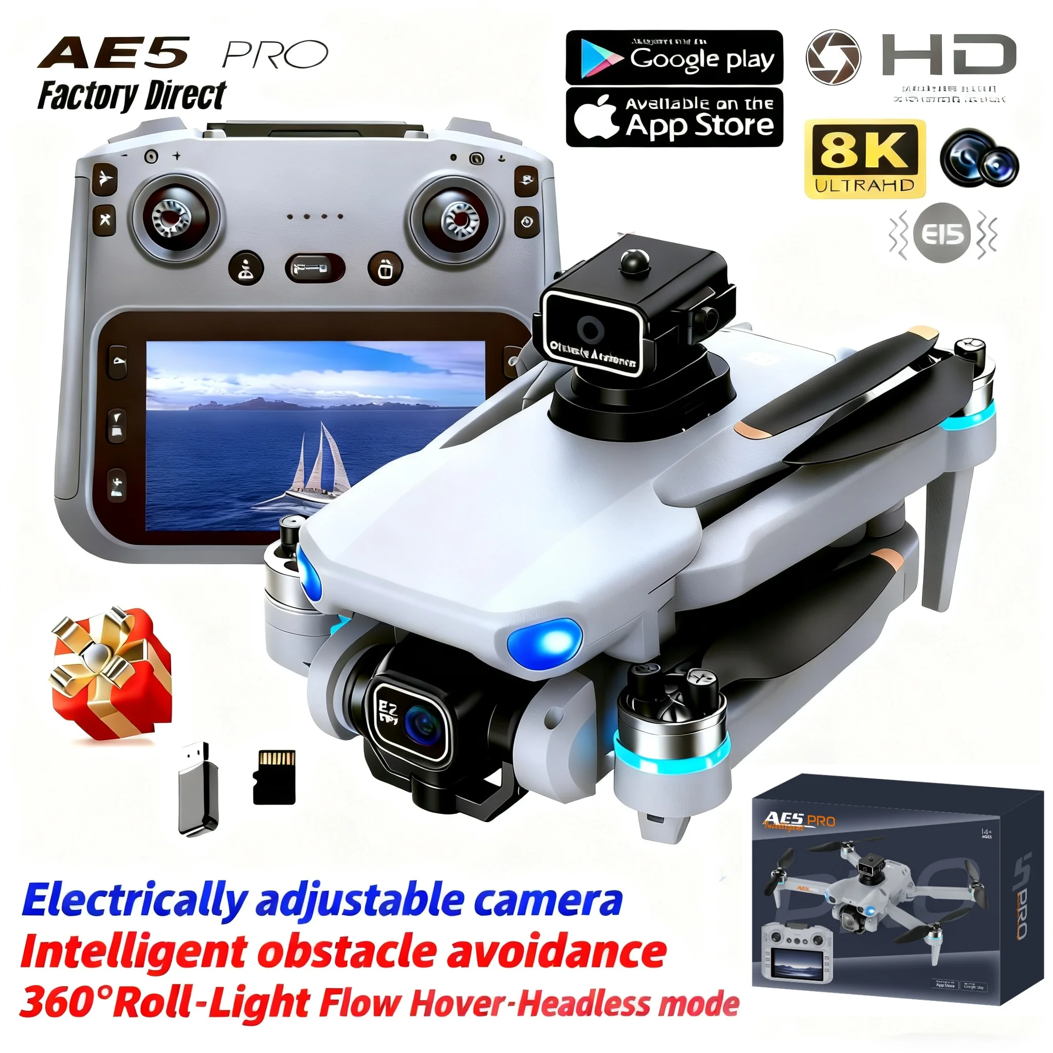 Drone Camera Professional - AE5 Pro Drone 8K HD 4.5